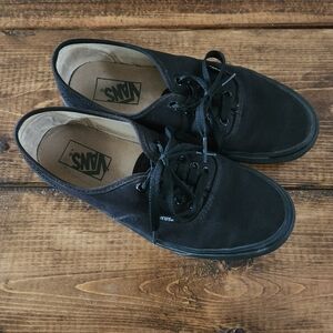 Vans Authentic BlackCanvas Sneakers – Women’s Size 8.5 / Men's Size 7